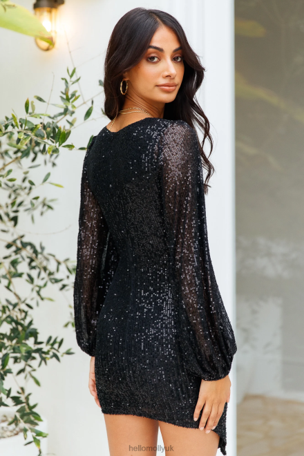 Clothing Hello Molly After Dark Sequin Dress Black 866R41648