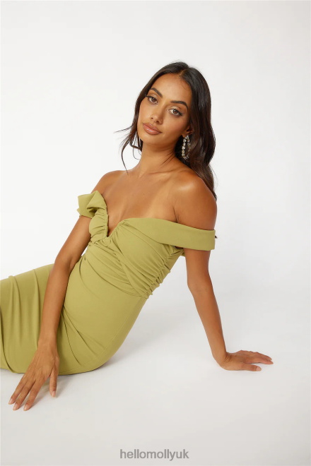 Clothing Hello Molly Bring The Style Midi Dress Olive 866R43948