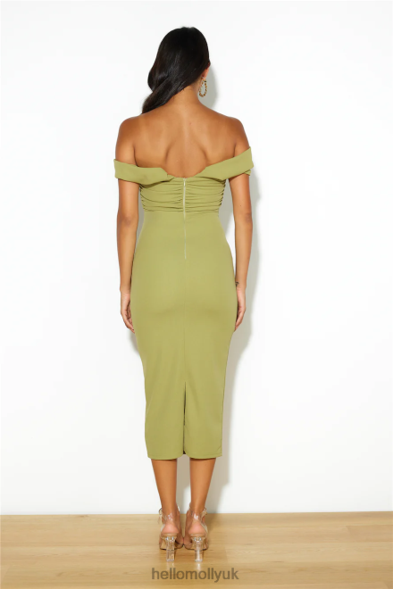 Clothing Hello Molly Bring The Style Midi Dress Olive 866R43948