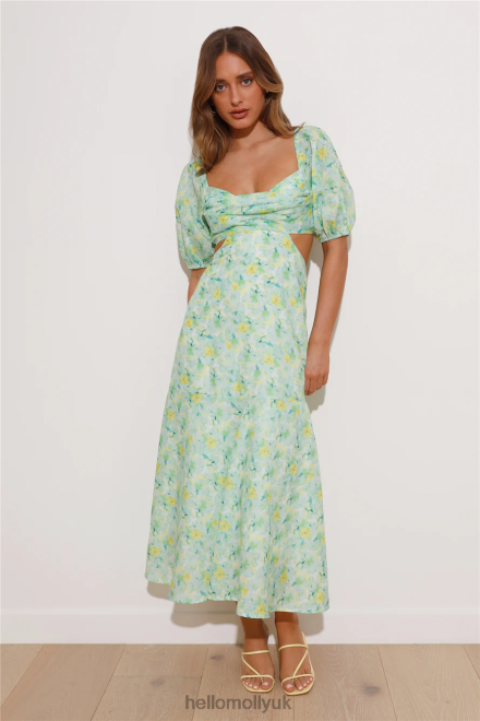 Clothing Hello Molly Brunch Day Midi Dress Green 866R44912