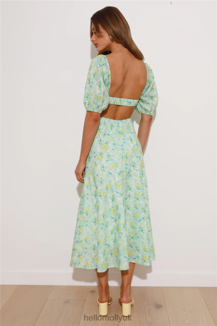 Clothing Hello Molly Brunch Day Midi Dress Green 866R44912