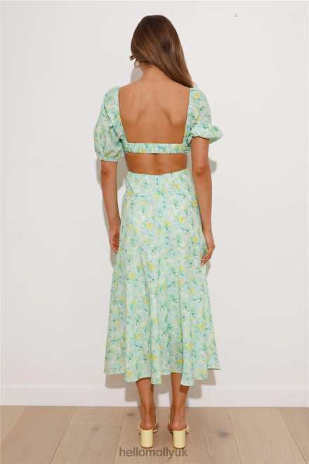 Clothing Hello Molly Brunch Day Midi Dress Green 866R44912