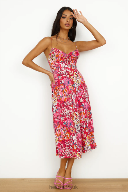 Clothing Hello Molly Brunch Run Midi Dress Red 866R44948