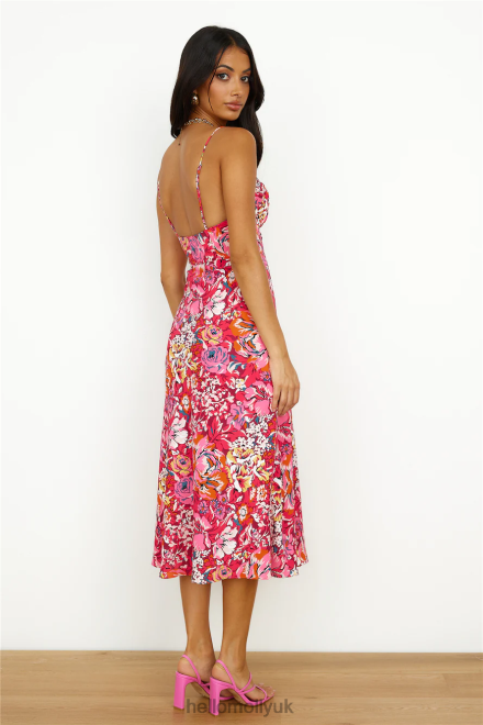 Clothing Hello Molly Brunch Run Midi Dress Red 866R44948