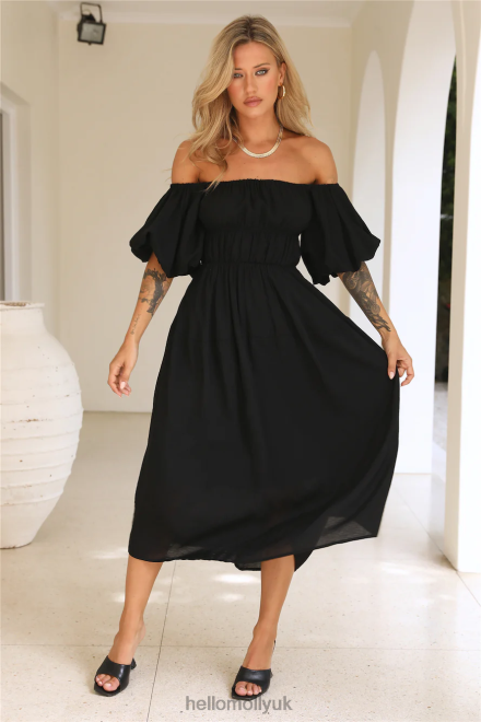 Clothing Hello Molly Building Me Midi Dress Black 866R45032