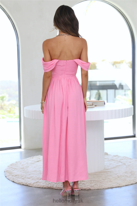 Clothing Hello Molly By The Villa Midi Dress Pink 866R43842