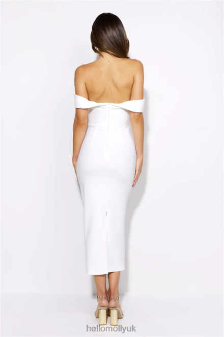 Clothing Hello Molly Classy Party Midi Dress White 866R43936