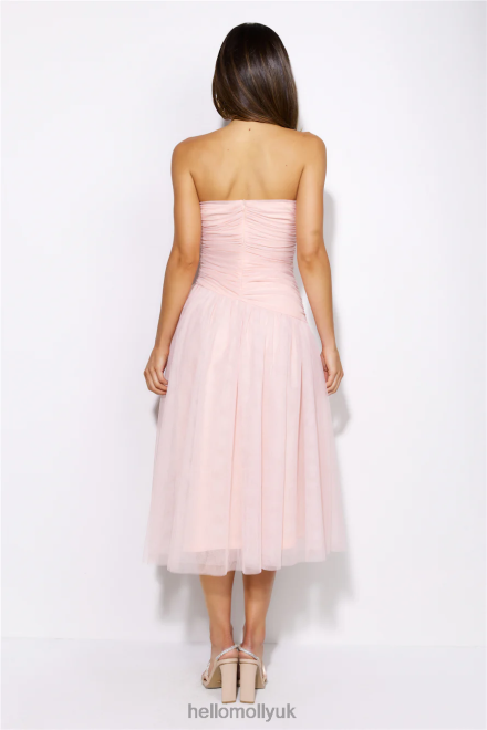 Clothing Hello Molly Glass Castle Tulle Midi Dress Pink 866R45164