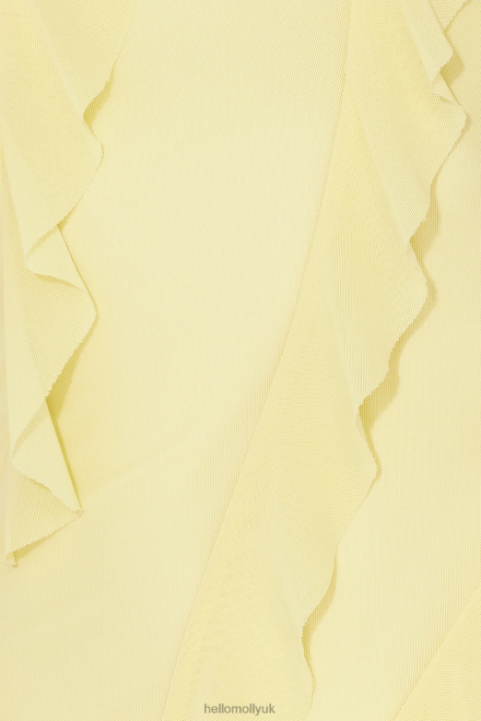 Clothing Hello Molly Gleaming Days Mesh Frill Midi Dress Yellow 866R44844
