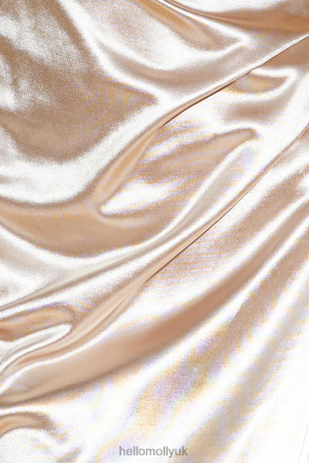 Clothing Hello Molly Got Our Attention Midi Dress Champagne 866R45298