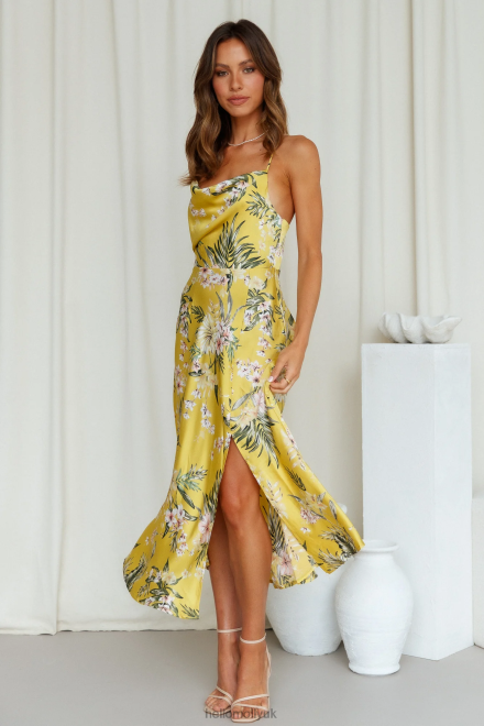 Clothing Hello Molly Heart In The Sun Midi Dress Yellow 866R43722