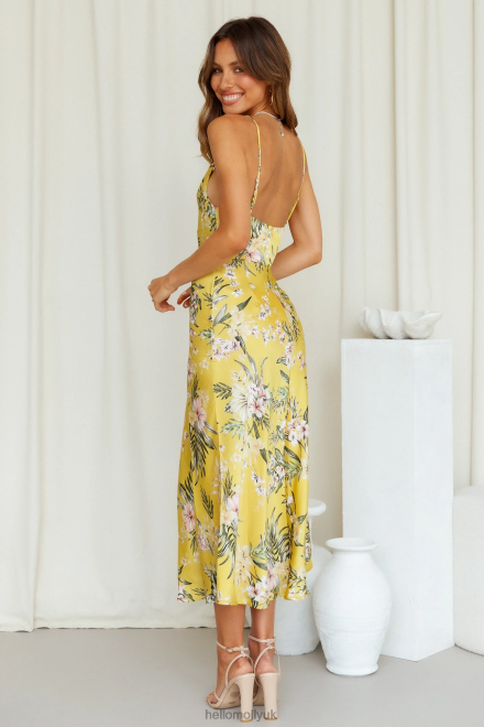 Clothing Hello Molly Heart In The Sun Midi Dress Yellow 866R43722