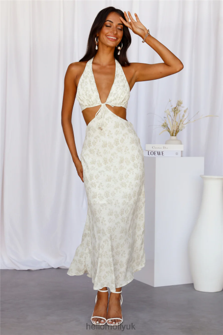 Clothing Hello Molly Held Up Midi Dress Sage 866R44176