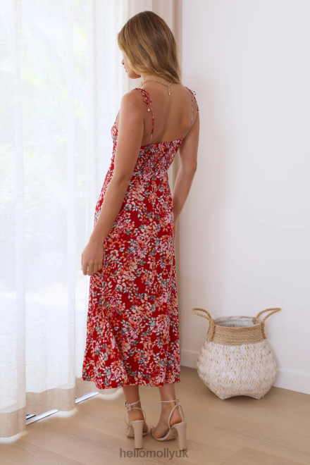 Clothing Hello Molly Her Pick Midi Dress Red 866R44206