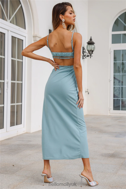 Clothing Hello Molly Highway Slide Midi Dress Blue 866R45402