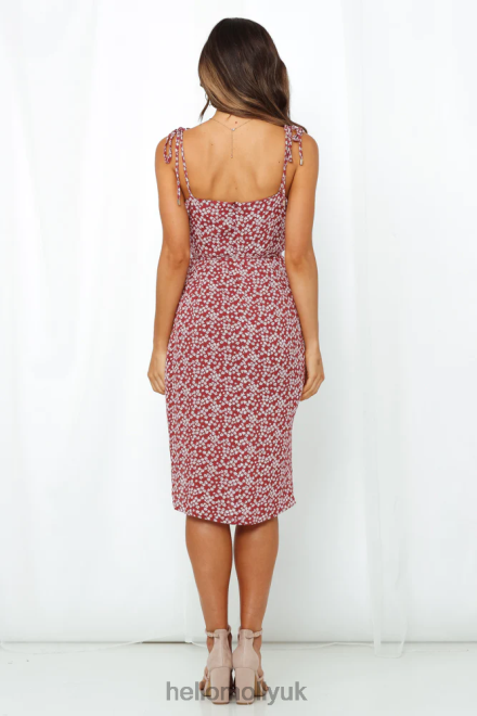 Clothing Hello Molly Hit The Like Button Midi Dress Wine 866R43444