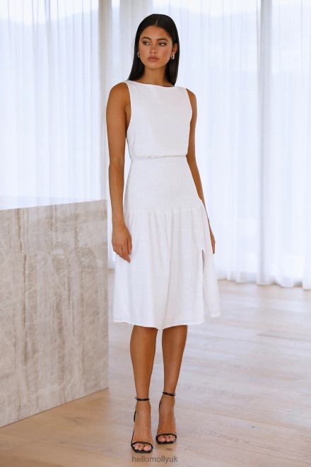 Clothing Hello Molly Into My Eyes Midi Dress White 866R44160