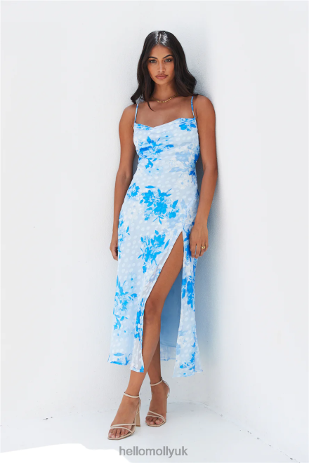 Clothing Hello Molly Into Spring Midi Dress Blue 866R44392