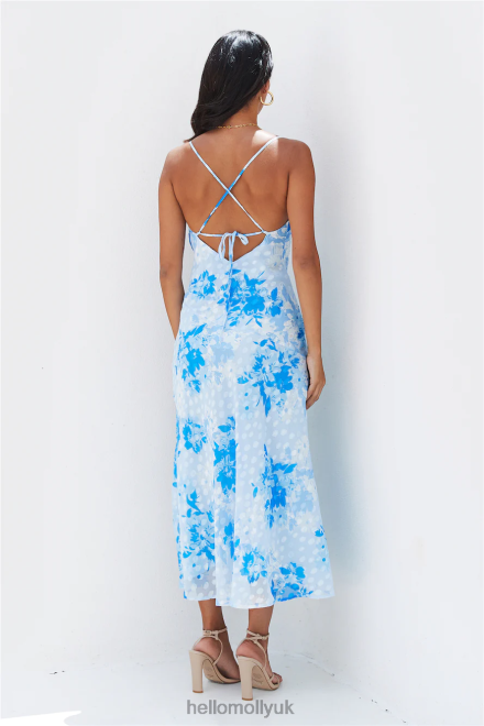 Clothing Hello Molly Into Spring Midi Dress Blue 866R44392