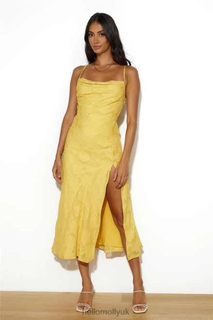 Clothing Hello Molly Into Spring Midi Dress Yellow 866R44082