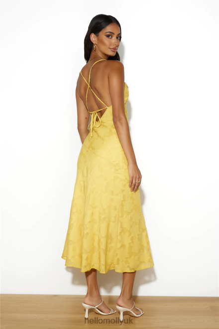 Clothing Hello Molly Into Spring Midi Dress Yellow 866R44082