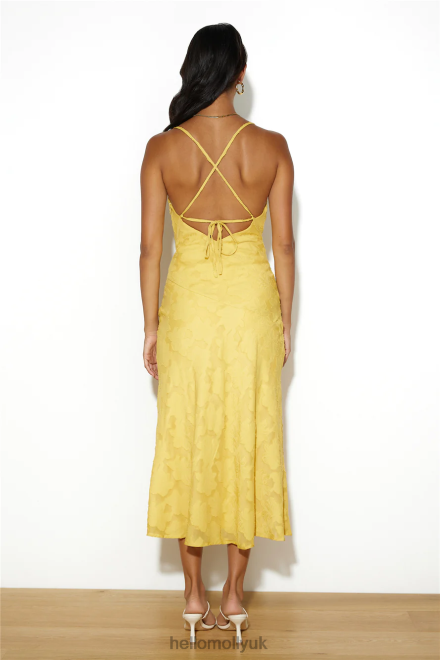 Clothing Hello Molly Into Spring Midi Dress Yellow 866R44082