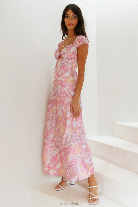 Clothing Hello Molly Kingdom Loving Midi Dress Pink 866R44510