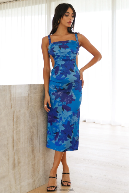 Clothing Hello Molly LA Lover Midi Dress Blue 866R44476