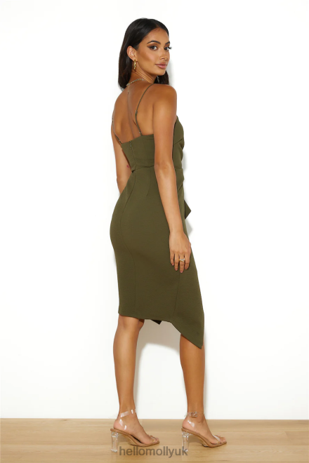 Clothing Hello Molly Late Date Midi Dress Green 866R42062
