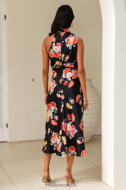 Clothing Hello Molly Let the Adventures Begin Midi Dress Black 866R45412