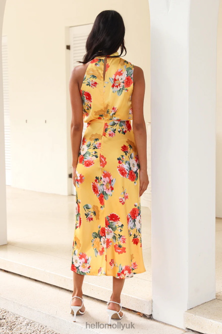 Clothing Hello Molly Let the Adventures Begin Midi Dress Yellow 866R45250