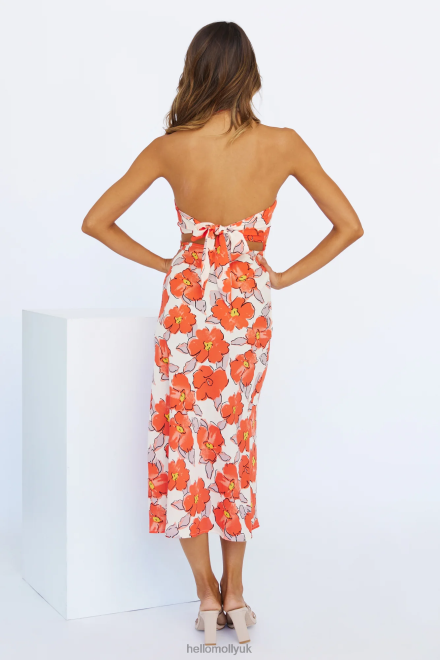 Clothing Hello Molly Lily Lover Midi Dress Red 866R43822