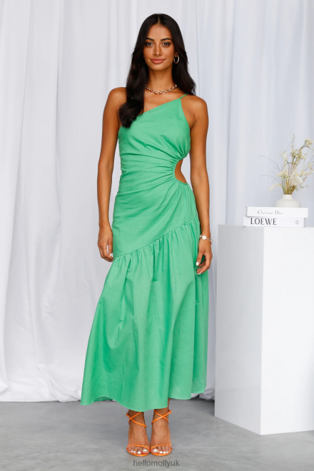 Clothing Hello Molly Lovely And Blissful Midi Dress Green 866R44240