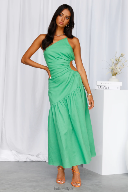 Clothing Hello Molly Lovely And Blissful Midi Dress Green 866R44240