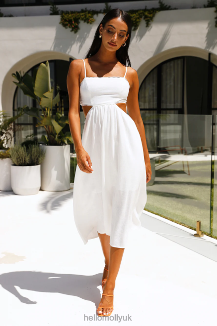 Clothing Hello Molly Lovely Ride Midi Dress White 866R43932
