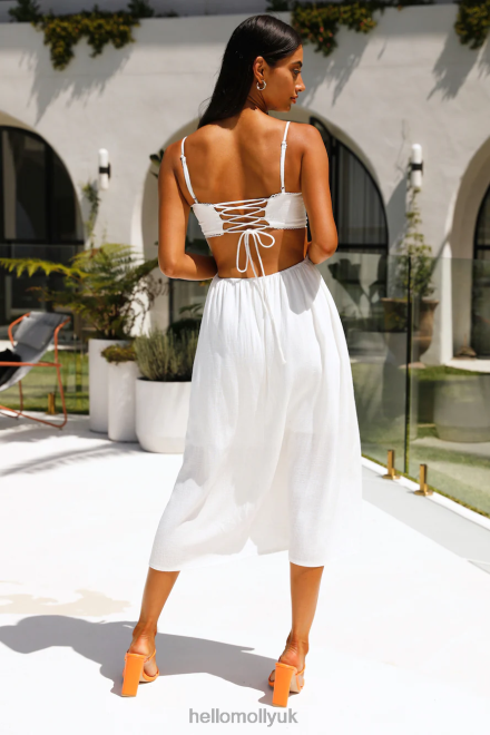 Clothing Hello Molly Lovely Ride Midi Dress White 866R43932