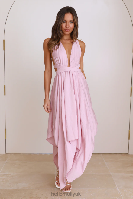 Clothing Hello Molly Lover Wanted Midi Dress Pink 866R44252