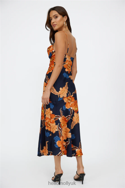 Clothing Hello Molly Lucy Loves Midi Dress Orange 866R43914