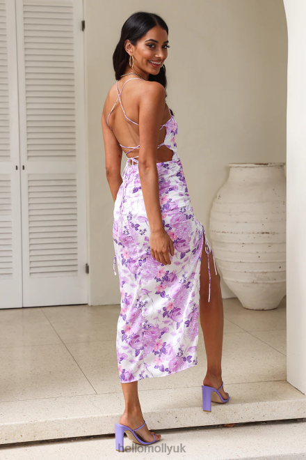 Clothing Hello Molly Making Up Midi Dress Purple 866R44564