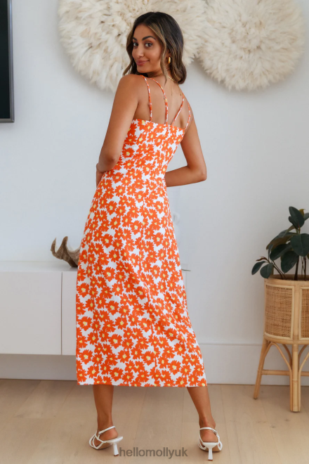 Clothing Hello Molly Marmalade Eyes Midi Dress Orange 866R44970
