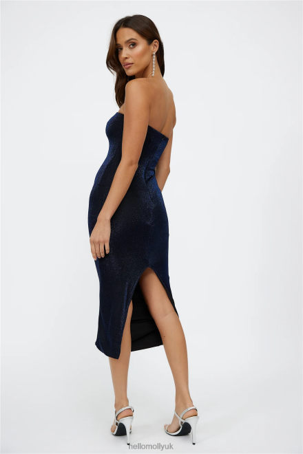 Clothing Hello Molly Midnight Stars Midi Dress Navy 866R43866