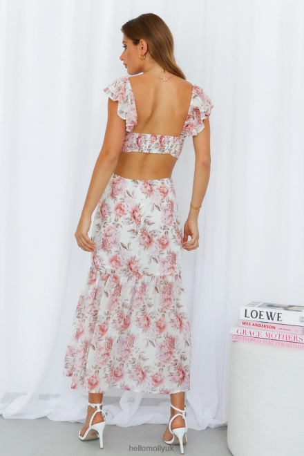 Clothing Hello Molly Moment Of Love Midi Dress Cream 866R44290