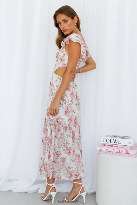 Clothing Hello Molly Moment Of Love Midi Dress Cream 866R44290