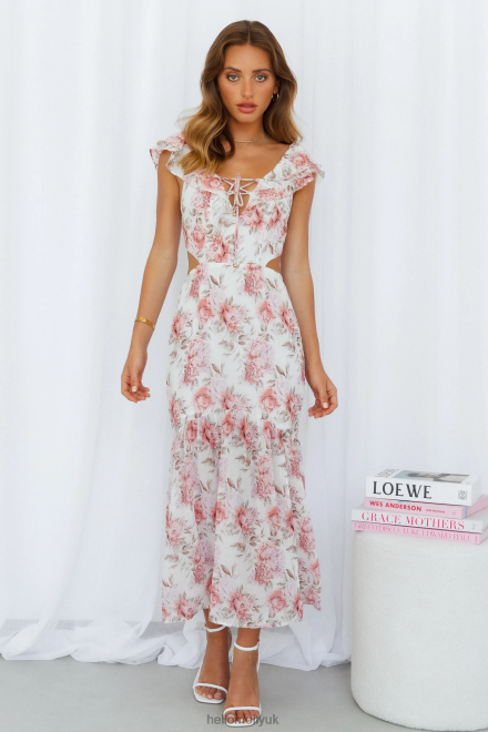 Clothing Hello Molly Moment Of Love Midi Dress Cream 866R44290