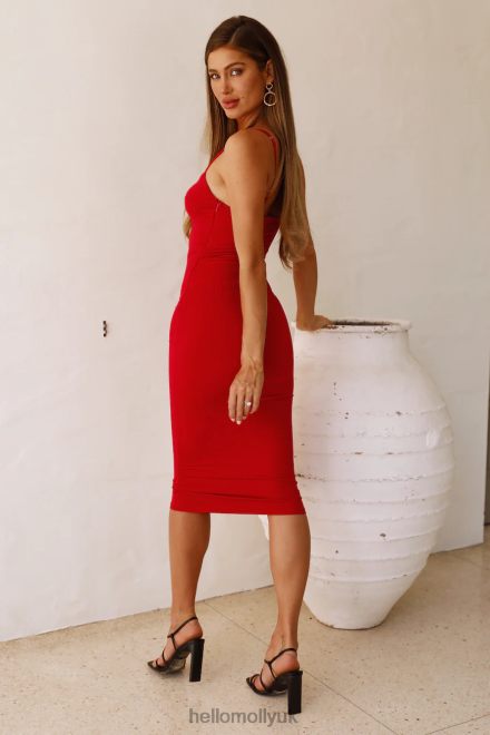 Clothing Hello Molly More Than You Midi Dress Red 866R44902