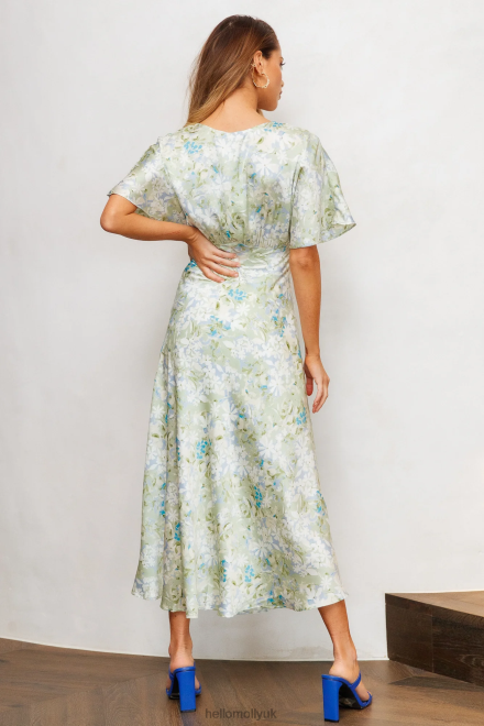 Clothing Hello Molly Much Better Midi Dress Green 866R43654