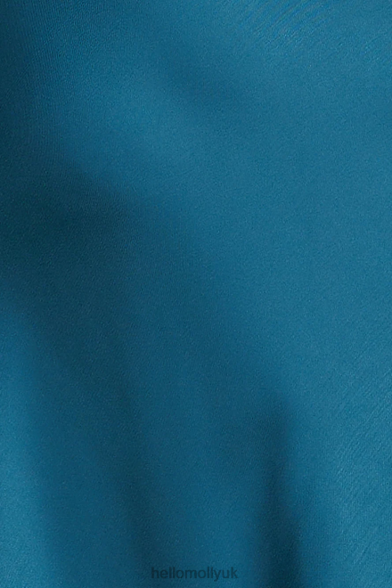 Clothing Hello Molly Seen At The Ball Satin Midi Dress Blue 866R44278