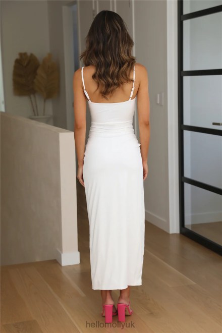 Clothing Hello Molly Silky Fit Midi Dress White 866R43734
