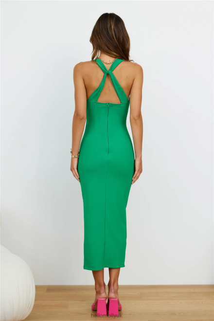 Clothing Hello Molly Sing Song Midi Dress Green 866R44062