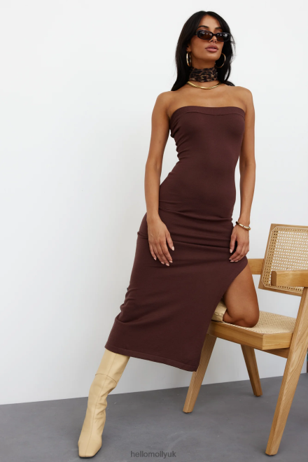 Clothing Hello Molly Solar Rays Midi Dress Brown 866R44322
